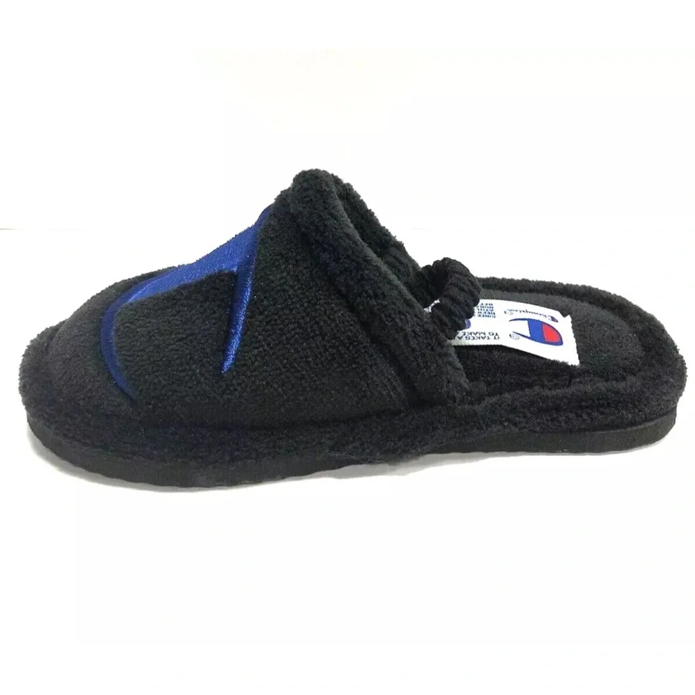 Champion Toddlers’ Sleepover Black Slippers, Boys’ Size 7.